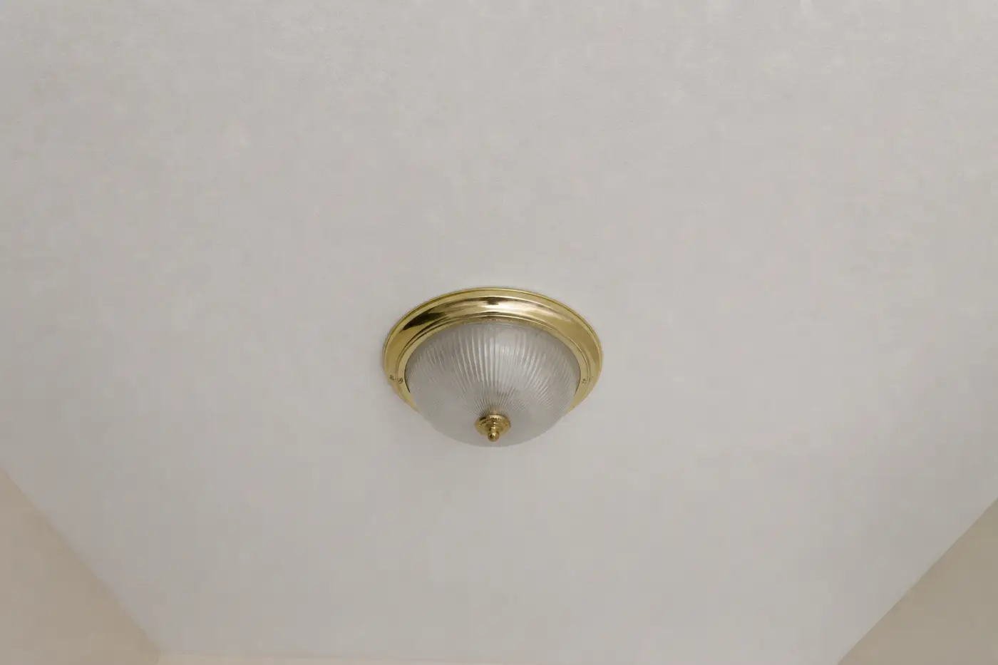 Repaired ceiling after the leak was found and fixed